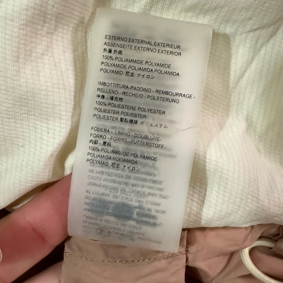 EUC OOFwear Coat Women 40 (Small) Cream Puffer Zip Front Insulated Oversized - Picture 13 of 16